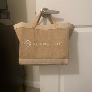 Kendra Scott Tan and Cream Tote Bag